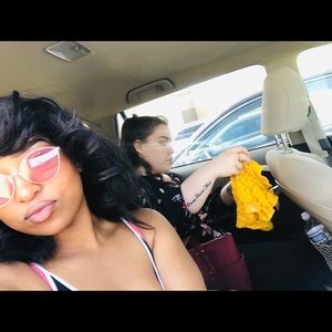 Pink and gold sunglasses fashionable